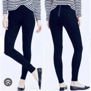 J. Crew Pixie Navy Elastic Waist Back Zip Fitted Pants